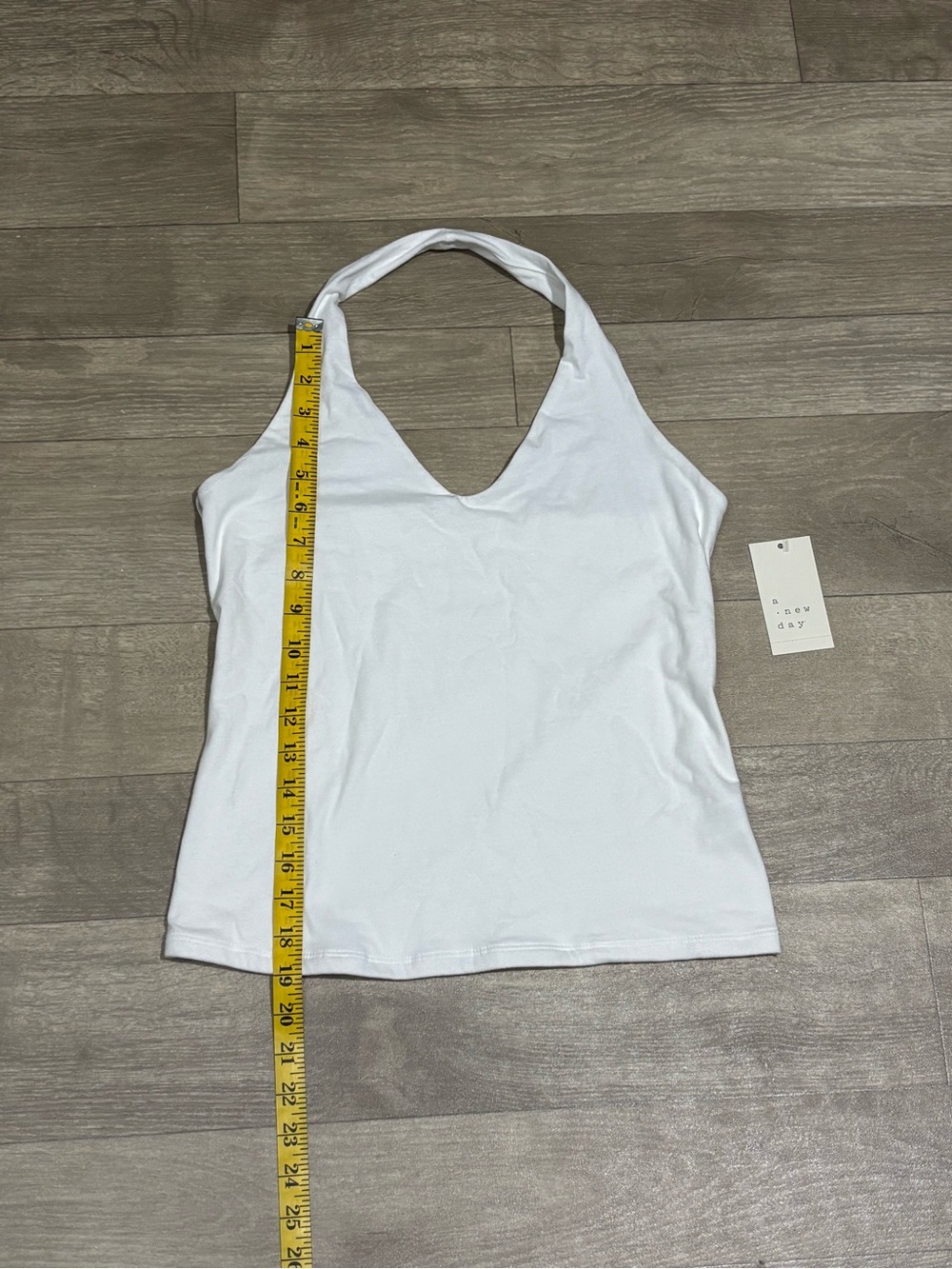 A New Day Women's Sculpt Halter Tank Top White Size S - Picture 4 of 10